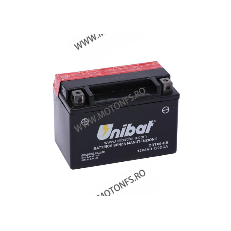 UNIBAT - Acumulator fara intretinere CBTX9-BS (Yuasa: YTX9-BS)l/b/h 152 x 88 x 106 U295-330-BS UNIBAT UNIBAT Acumulator 199,0...