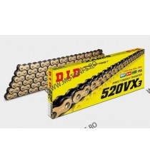 DID - Lant 520VX3 cu 130 zale - [Gold] X-Ring Steel color, ZJ conn.link 1-465-130 / N DID RACING CHAIN DiD Lant 520 427,00 le...