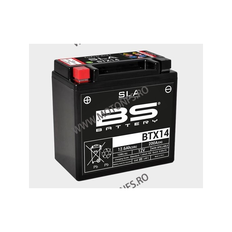 BTX14-BS Baterie fara intretinere BS-BATTERY (YTX14-BS) 700.300604 / 297-346 BS BATTERY BS BATTERY 395,00 lei 355,50 lei 331,...