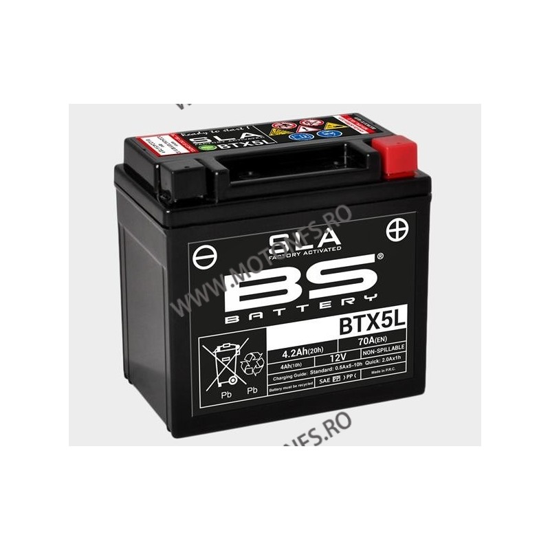 BTX5L-BS Baterie fara intretinere BS-BATTERY (YTX5L-BS) 700.300618 / 297-311 BS BATTERY BS BATTERY 157,00 lei 141,30 lei 131,...