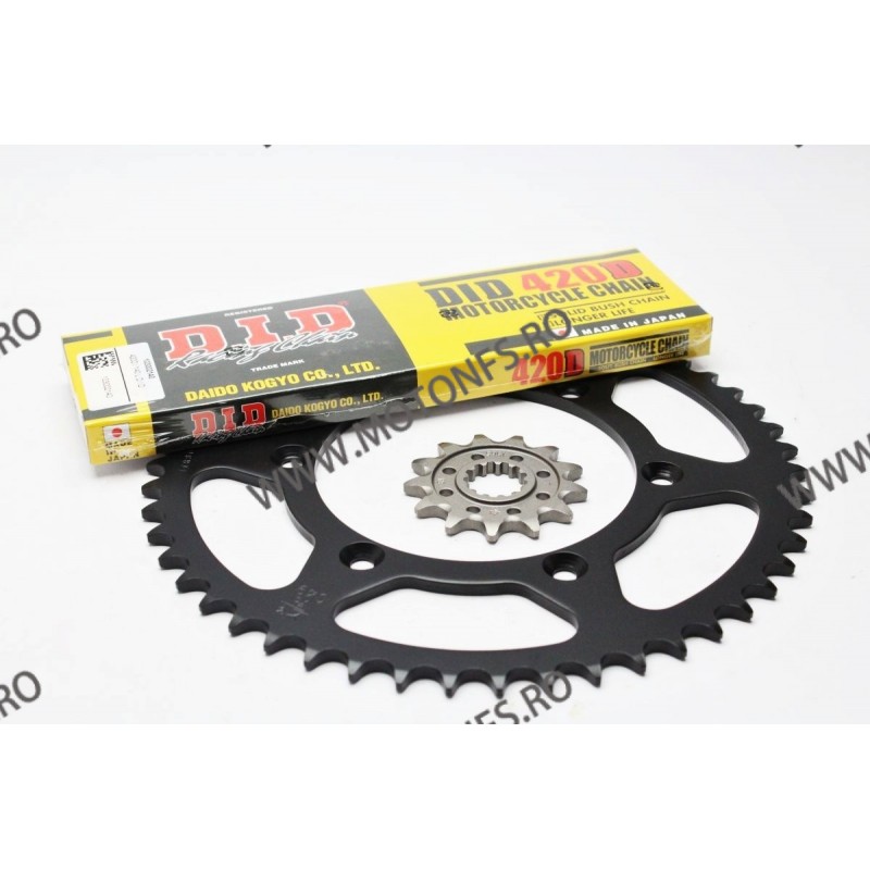 DID - kit lant Honda MB50, pinioane 13/40, lant 420D-106 Standard 121-002 DID RACING CHAIN Kit Honda 141,00 lei 126,90 lei 11...