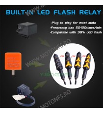 Set 2 Buc Semnalizari moto semnal ascendent LED flexibile, Semnalizari motociclete Led, semnalizari led dinamic SU628787 SU62...