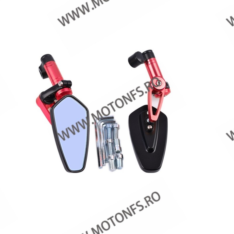 Set 2 Buc Oglinzi Geam Albastru Adjustable CNC Universale Moto Honda Kawasaki Yamaha Suzuki BMW Ducati Aprilia Triumph KTM M-...