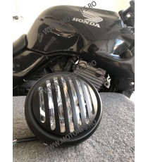 Far Diametru 17cm Moto Cu Grile Protectie cafe racer chopper, bobber  QWE6W QWE6W  Faruri Moto Universale 165,00 lei 165,00 l...