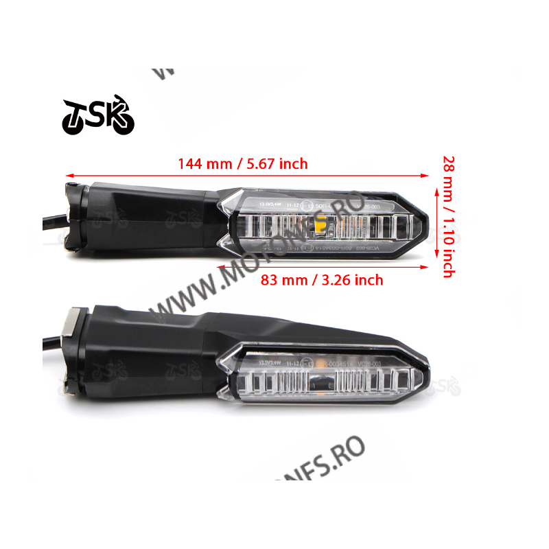 ER-6N ER-6F Ninja Versys ZX-6R ZX-10R ZX-25R Kawasaki Set 2Buc Semnalizare Cu LED Pentru Carena Omologat TSK-0790200AL  Semna...