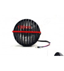 Far 5 Inch 12v LED Cu Grile Protectie cafe racer chopper, bobber Material Din Aluminiu 2OYUD 2OYUD  Faruri Moto Universale 16...