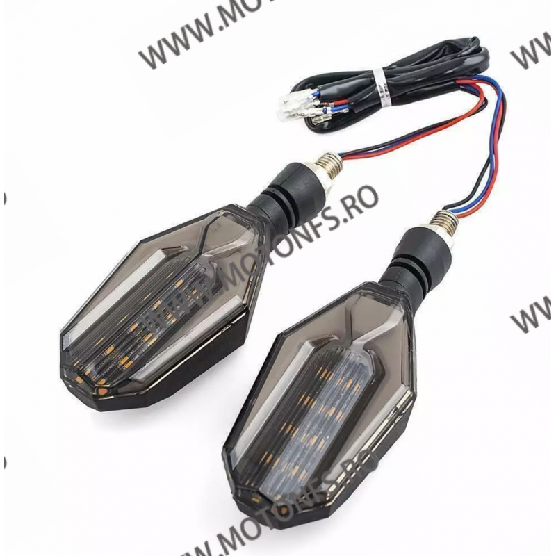 Set 2 Buc Semnale LED universale Lumina semnal -Galben / Lumina Pozitie - Alb 909  Semnalizare Moto LED Universale 60,00 lei ...