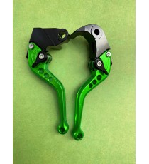 ZX636R / ZX6RR 2005-2006 KAWASAKI Manete Scurte Ambreiaj Frana Classic Verde MSVE F35 / K828  Manete CNC Dedicat Kawasaki 150...