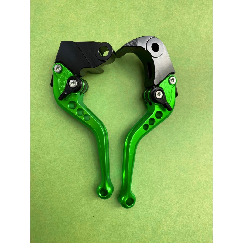 ZX636R / ZX6RR 2005-2006 KAWASAKI Manete Scurte Ambreiaj Frana Classic Verde MSVE F35 / K828  Manete CNC Dedicat Kawasaki 150...