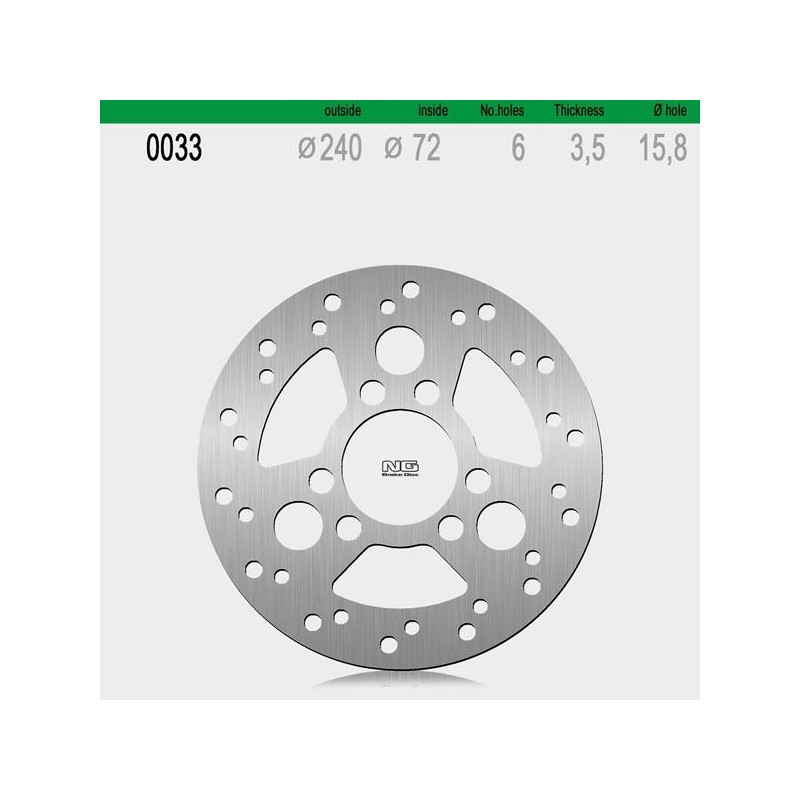 NG - Disc frana NG033 - GAS GAS PAMPERA 125 / 250 1998 510-0033 NG BRAKE DISC NG Discuri Frana 241,00 lei 241,00 lei 202,52 l...