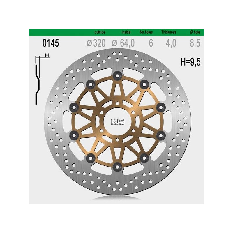 NG - Disc frana (fata) NG145 - BENELLI TORNADO 510-0145 NG BRAKE DISC NG Discuri Frana 1,061.00 1,061.00 891,60 lei 891,60 lei