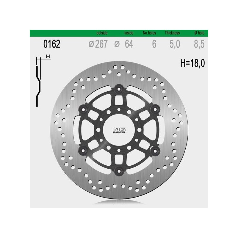 NG - Disc frana (fata) NG162 - XV250 1991-1994 [S]R250 1995-2003 510-0162 NG BRAKE DISC NG Discuri Frana 887,00 lei 887,00 le...