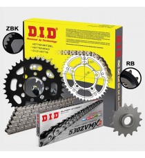 DID - kit lant Ducati Multistrada1200 2009-, pinioane 15/40, lant 530ZVM-X-108 X-Ring 125-158-41 DID RACING CHAIN Kit Ducati ...