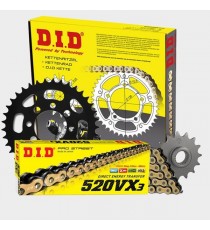 DID - kit lant Ducati 748 /S/SP/SPS/R/Biposto, pinioane 14/38, lant 520VX2-096 Gold X-Ring 125-180-1 DID RACING CHAIN Kit Duc...