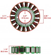 Xvs1100 Classic Custom W, Flames Midnight Silverado 2000-2009  Yamaha Magneto Coil Generator Stator Alternator Bobina K079-10...