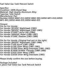 Robinet Rezervor Benzina Honda CB650SC NightHawk 1983-1985, VT500C Shadow 1983-1986, CMX450C Rebel 1986-1987, xf1823  Robinet...