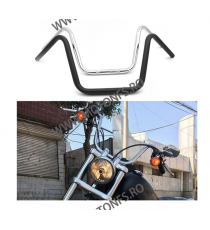 25MM Lugimea 74CM Ghidon Otel Universal moto Harley Chopper Bobber Dragstyle Dragbar Big Dog Custom Culori Negru Si Chromat H...